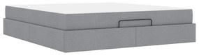 vidaXL Estrutura da Cama Cinzento-claro 180 x 200 cm tecido