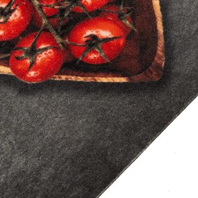 Tapete de cozinha lavável 60x180 cm veludo texto cooking
