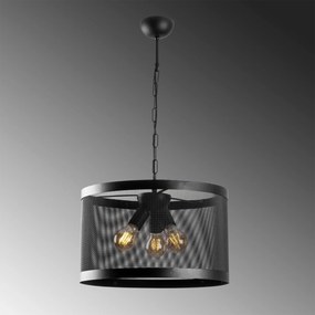 Candeeiro Suspenso Endustriyel – Preto – 40 x 40 cm