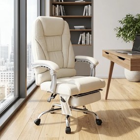 Cadeira de Escritório Pacific com função de massagem creme