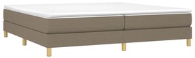 Cama sem colchão 200x200 cm tecido cinzento-acastanhado
