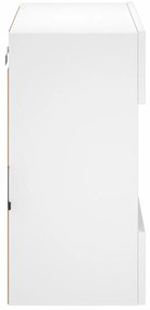 Móvel de parede para TV com luzes LED 58,5x30x60,5 cm branco