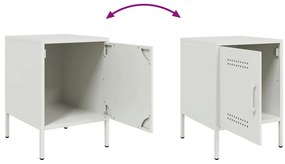Mesa de cabeceira 36x39x50,5 cm aço branco