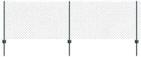 vidaXL Cerca e Poste Verde 0,8 x 10 m Aço