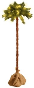 347632 vidaXL Palmeira artificial com LEDs 120 cm