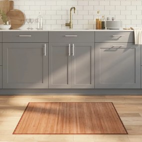 Tapete retangular 80x100 cm bambu cor natural