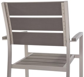 Conjunto de 6 cadeiras de jardim cinzentas VERNIO Beliani