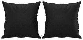 Sofá 3 lugares + almofadas decoração 180 cm couro artif. preto