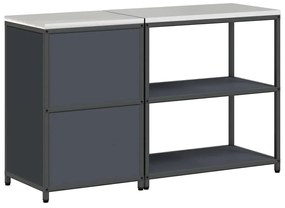 Conjunto de Armazenamento de Cozinha 2 pcs Cinzento-escuro