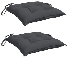 Almofadões de cadeira 2 pcs 40x40x7 cm tecido oxford antracite