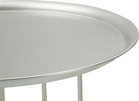 MESA DE APOIO TOWERY Ø 40X76 CM PRATEADA