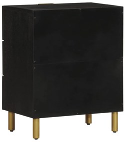 Mesa de cabeceira 50x33x62 cm derivados de madeira preto
