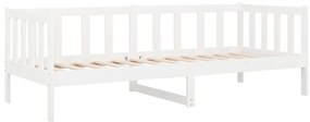 Sofá-cama sem colchão 80x200 cm madeira de pinho maciça branco
