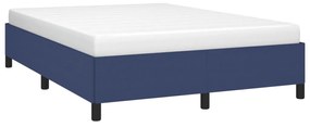 Estrutura de cama sem colchão 140x200 cm tecido azul
