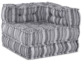 vidaXL Sofá Modular de Canto Estampa Cinza 70 x 70 x 56 cm tecido