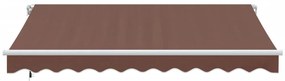 Toldo retrátil automático 300x250 cm castanho