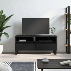 vidaXL Móvel de TV 100x34,5x44,5 cm derivados de madeira preto