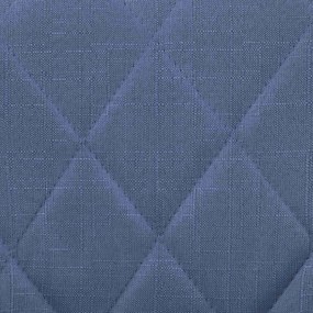 Banco de bar Lazio em tecido e com estrutura preta 46 x 83-104 x 49 cm Azul