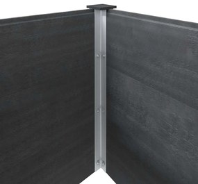 Canteiro elevado de jardim 200x100x54 cm WPC cinzento