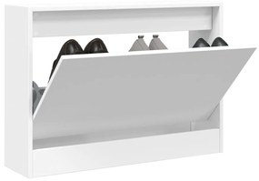 vidaXL Sapateira 80x21x57 cm derivados de madeira branco