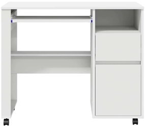 Mesa de Computador Branca com Gavetas Branca