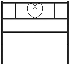 Cabeceira de cama 90 cm metal preto
