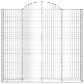 Cestos gabião arqueados 8pcs 200x50x180/200cm ferro galvanizado