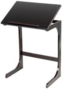 Mesa de computador ou café de bambu com espaço inclinável para Sofá cama Sofá sala de estar Quarto  60 x 40 x 70 cm Castanho