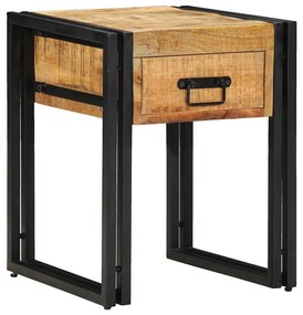 Mesa de Apoio vidaXL 40x40x50 cm Madeira de Mangueira Rústica