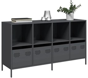 vidaXL Aparador 135x39x73,5 cm aço laminado a frio antracite