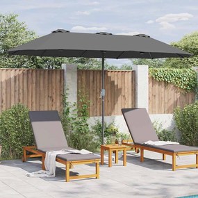 Guarda-sol de Jardim Antracite 380 x 196 x 235 cm
