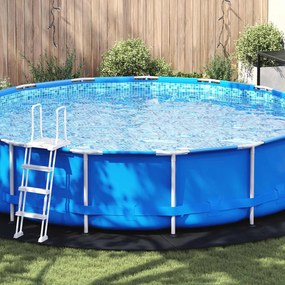 vidaXL Lona para Fundo de Piscina Preto Ø 550 cm Tecido Não Tecido