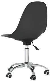 Cadeiras de jantar giratórias 2 pcs PP cinzento-claro