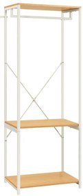 vidaXL Roupeiro 60x40x167 cm metal e contraplacado branco e carvalho