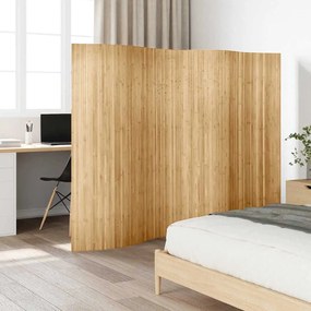 vidaXL Biombo/divisória de sala largura 250 cm altura 165 cm bambu natural