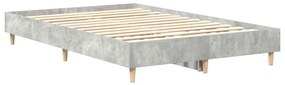 Estrutura de cama sem colchão 135x190 cm cinza cimento