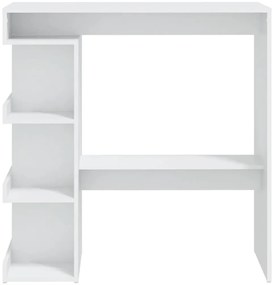 Mesa de bar c/ prateleiras derivados de madeira branco