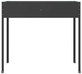 Vasos/floreiras de jardim 2 pcs aço galvanizado antracite