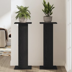 Suporte para Plantas vidaXL 2 pcs Carvalho Preto 30x30x80 cm Madeira d