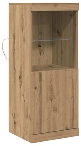 Buffet vidaXL com Luzes LED Carvalho Artesanal 41x37x100 cm