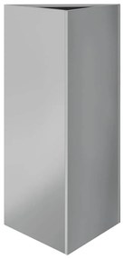 Vaso/floreira jardim 2pcs triangular 40x40x75cm aço galvanizado