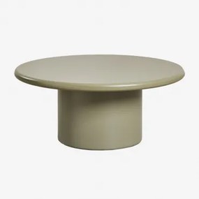 Mesa De Centro Redonda Ø80 Cm Em Mdf Rodeo Verde Sálvia - Sklum