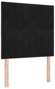 Cabeceira vidaXL Design Blocos de Diamante Preta 90 cm Veludo, Cabecei