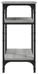 Mesa de apoio 35x30x60 cm derivados de madeira cinzento sonoma