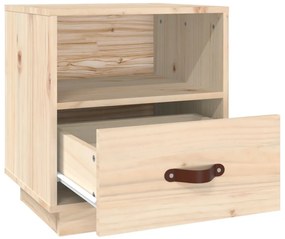 Mesa de cabeceira 40x34x45 cm madeira de pinho maciça