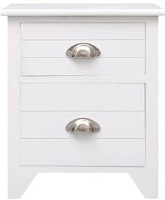 Mesa-de-cabeceira 38x28x45 cm madeira paulownia branco