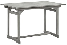 Mesa de jantar p/ jardim (120-170)x80x75 cm acácia maciça