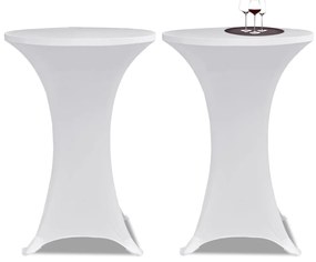 Capa para mesa de pé elástica Ø70 cm 4 pcs branco