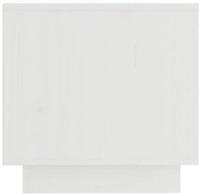 Móvel de TV 90x35x35 cm madeira de pinho maciça branco