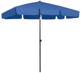 Guarda-sol de praia 200x125 cm azul-ciano
